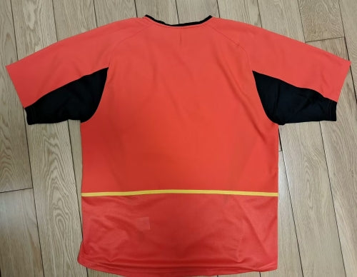 Belgium 2002 Home Retro Red Thailand Soccer Jersey
