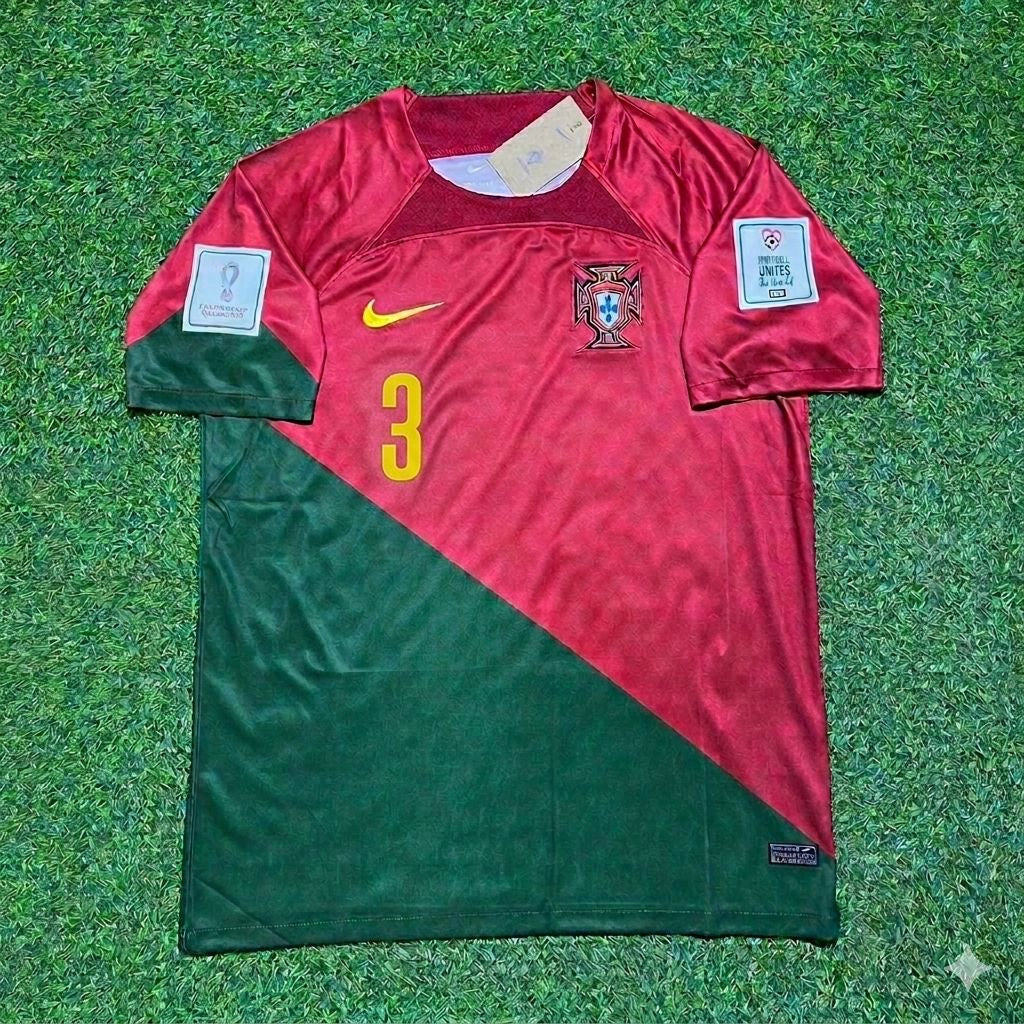 Pepe #3 Portugal 2022 World Cup Home Retro Football Jersey