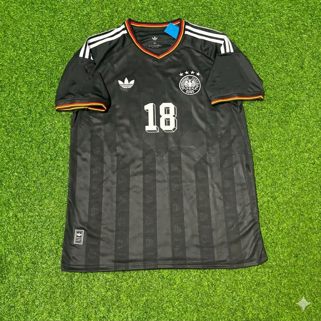 Jürgen Klinsmann 18# Germany Black Retro Vintage Football Jersey