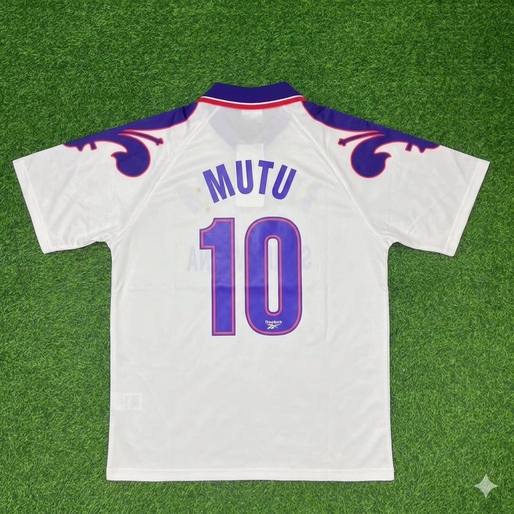 Adrian Mutu Fiorentina Retro White Football Jersey