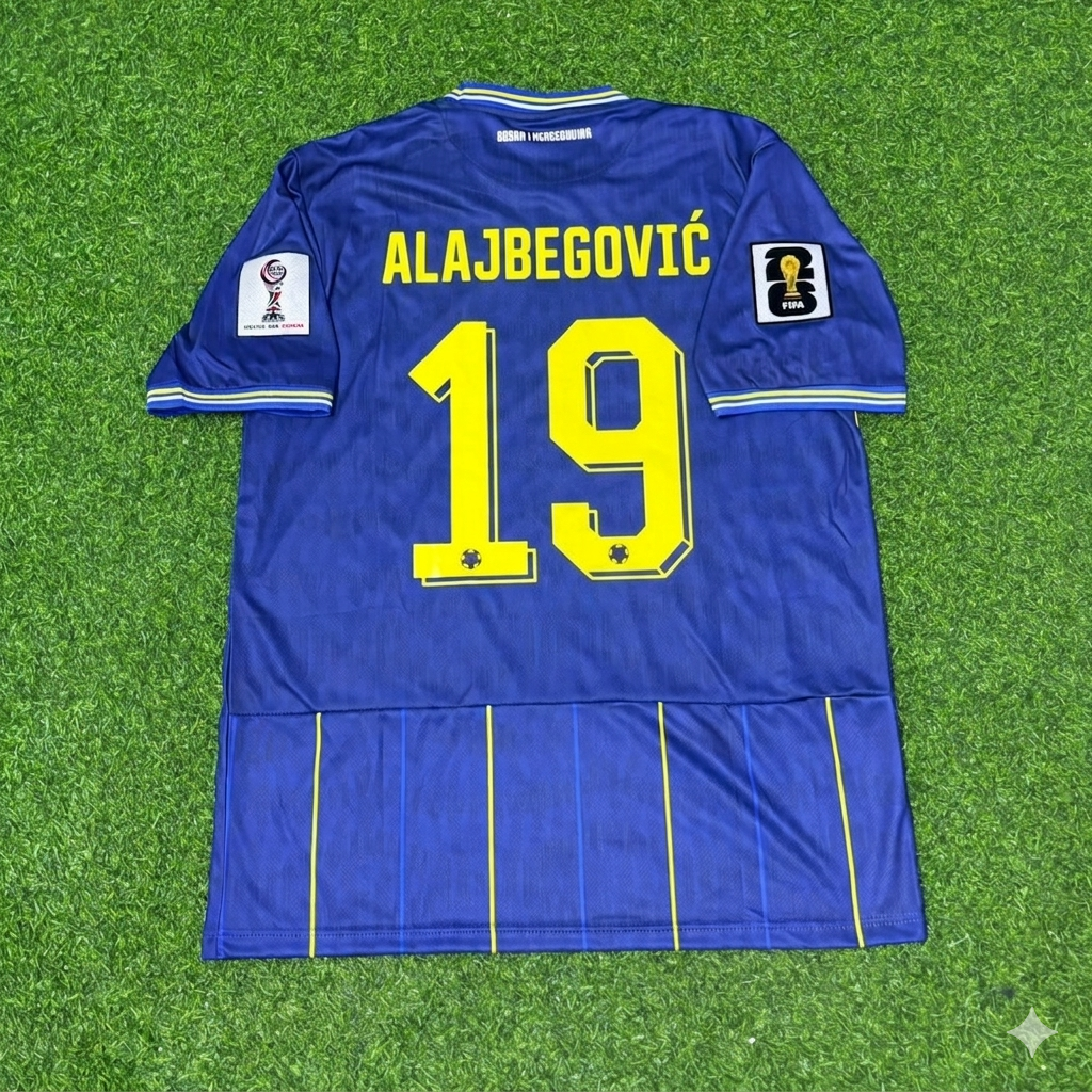 Kerim Alajbegovic Bosnia and Herzegovina 2026 World Cup Blue Football Jersey