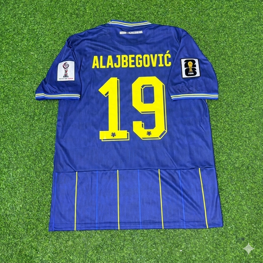 Kerim Alajbegovic Bosnia and Herzegovina 2026 World Cup Blue Football Jersey