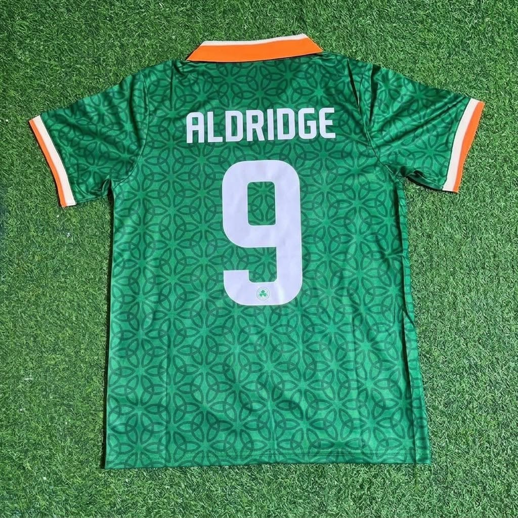 John Aldridge Ireland St.Patrick's Day Special Jersey Kit Soccer Trikot Maillot Maglia