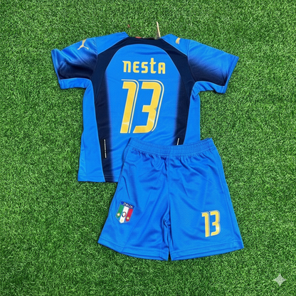 Alessandro Nesta 13 – Italien 2006 WM-Finale Retro-Kindertrikot Maillot Kinder Trikot Maglia Fußballshirt