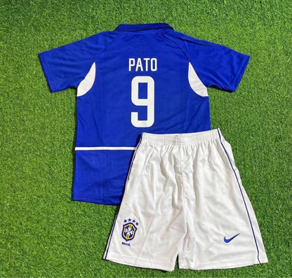 Alexandre Pato Brazil Away Kids Kit – Kit Jersey for Children – | KinderTrikot | Maillot Enfant Soccer Shirt