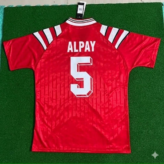 Alpay Ozalan Türkiye Turkey Red Nostalgic Retro Football Jersey