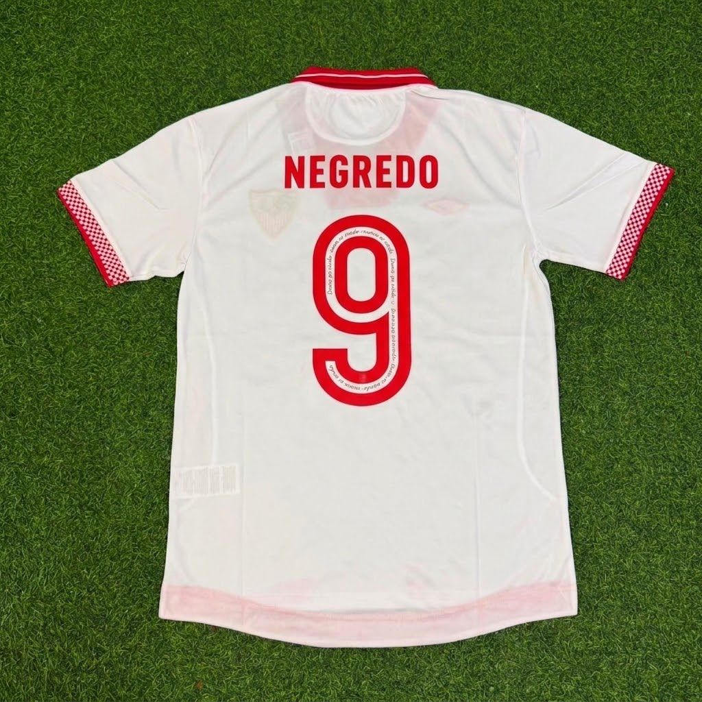Alvaro Negredo Sevilla 2012/2013 Red Home Retro Football Jersey Kit