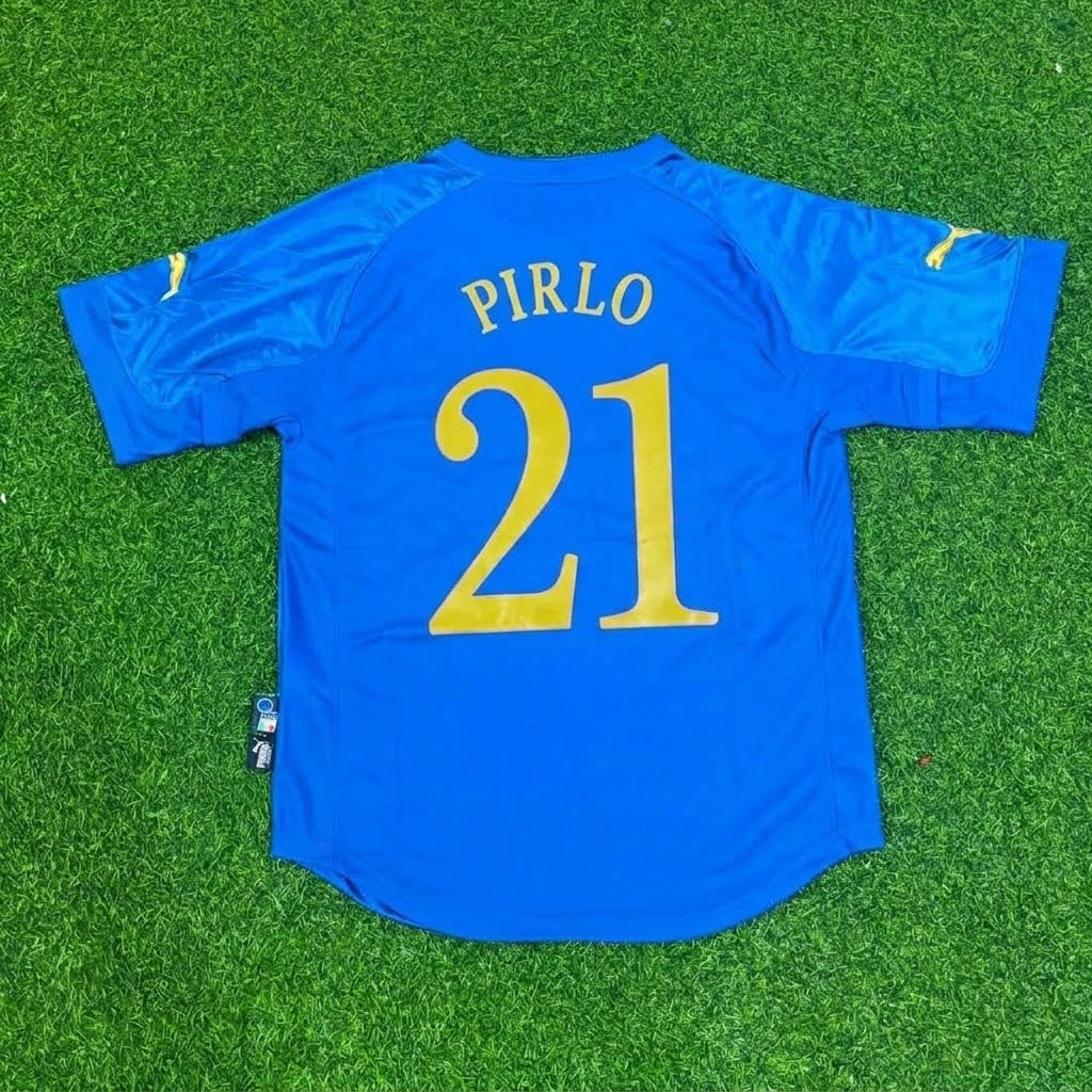 Andrea Pirlo Italy 2004-2005 World Cup Home Retro Jersey