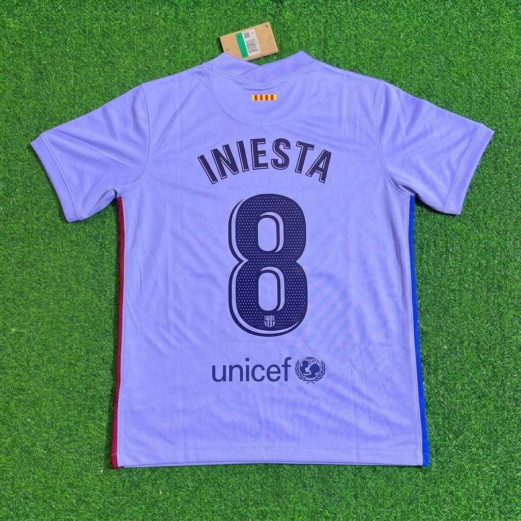 Andres Iniesta #8 Barcelona 2021-22 Season Retro Jersey Trikot Soccer Shirt