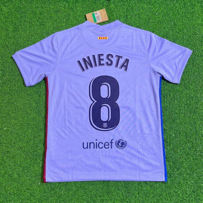 Andres Iniesta #8 Barcelona 2021-22 Season Retro Jersey Trikot Soccer Shirt