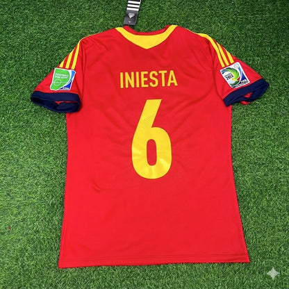 Andres Iniesta Spain 2013 Confederations Cup Retro Jersey Trikot