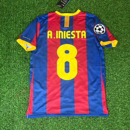 Andrés Iniesta 8 - FC Barcelona 2010 Home Blue Red Kit Jersey Trikot Maillot