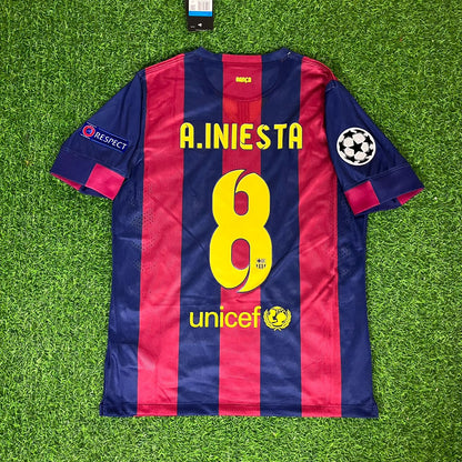 Andres Iniesta Barcelona 2015 Final Berlin Champions League Jersey Trikot Soccer Shirt