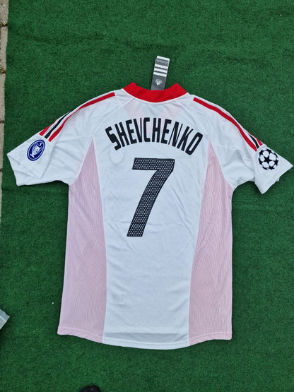 Andriy Shevchenko AC Milan 2003 Champions League Final Old Trafford White Retro Jersey