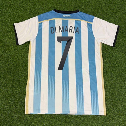 Angel Di Maria Argentina 2014 World Cup Home Retro Jersey Trikot Soccer Shirt