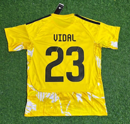 Arturo Vidal CSD Colo-Colo New Season Yellow Football Jersey Trikot Soccer Shirt