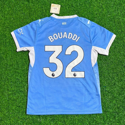 Ayyoub Bouaddi Manchester City 2026-27 Home New Season Jersey Trikot Maillot Soccer Shirt