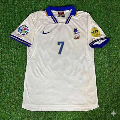 Roberto Donadoni #7 Italy EURO 1996 White Retro Jersey