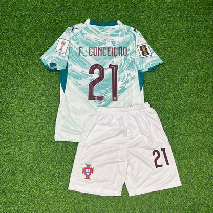 Francisco Conceicao Portugal 2026 World Cup Kids Away Football Jersey