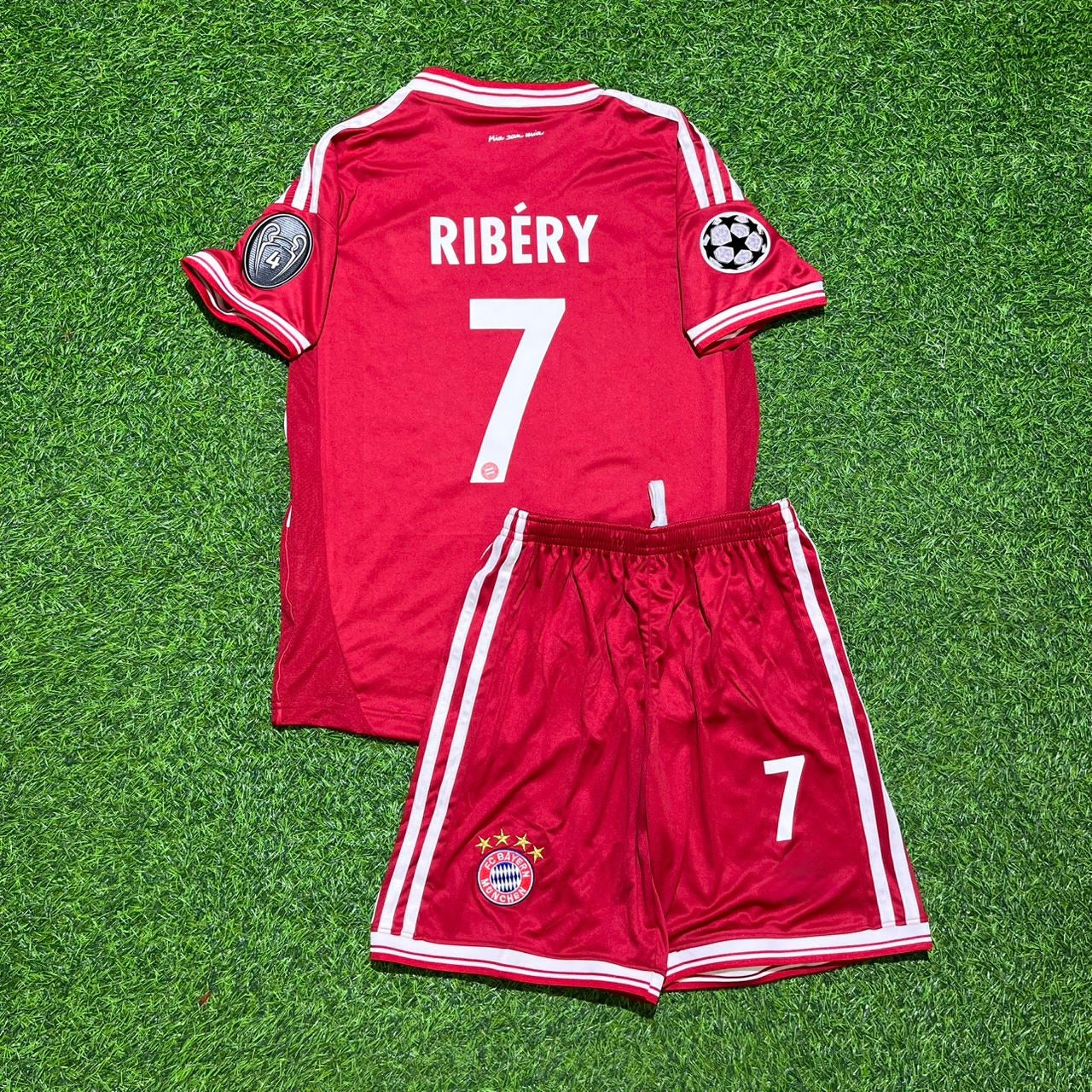 Franck Ribéry #7 Bayern Munich 2013 Champions League Final Kids Retro Kit