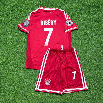 Franck Ribéry #7 Bayern Munich 2013 Champions League Final Kids Retro Kit