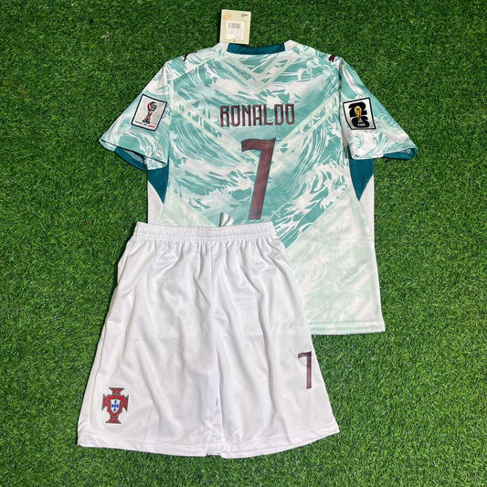 Cristiano Ronaldo Portugal 2026 World Cup Kids White Away Football Jersey