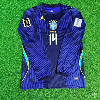 Wesley 14# Brazil 2026 World Cup Sleeve Blue Away Jersey Trikot