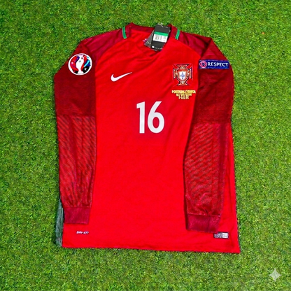 Renato Sanches 16- Portugal EURO 2016 Final Long Sleeve Retro Football Jersey