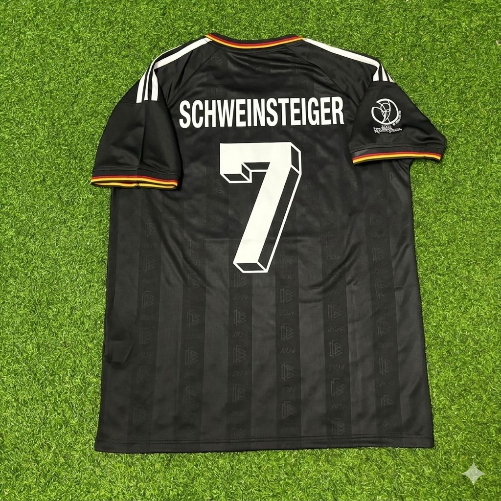 Bastian Schweinsteiger Germany 2002 World Cup Black Special Retro Football Jersey