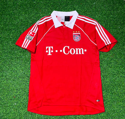 Bayern Munich 2005 06 Bundesliga Red Home Retro Football Jersey