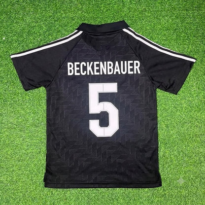 Franz Beckenbauer Germany Deutschland Schwarzes Retro Fußballtrikot