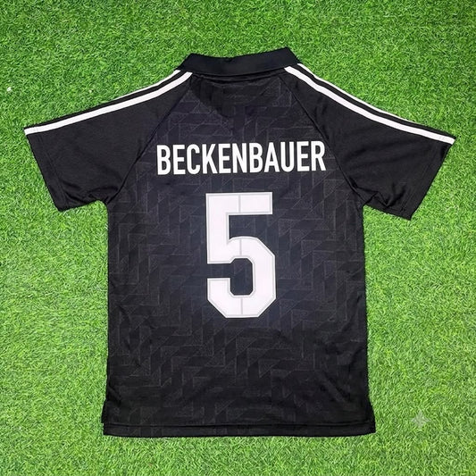 Franz Beckenbauer Germany Deutschland Schwarzes Retro Fußballtrikot