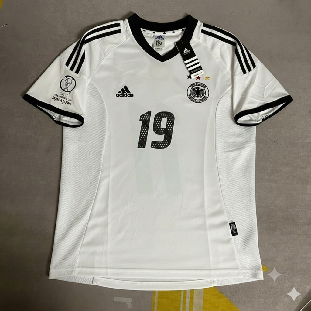 Bernd Schneider Germany Deutschland 2002 World Cup Japan Korea White Retro Jersey Trikot