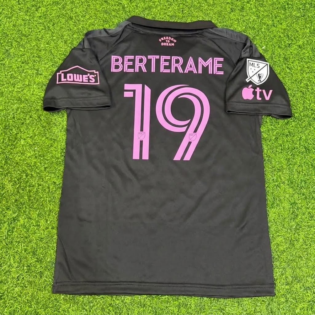 German Berterame Inter Miami 2026-2027 New Season Black Soccer Jersey Shirt Trikot