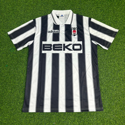Besiktas 1996/1997 Black White Retro Forma Football Trikot Maillot Jersey