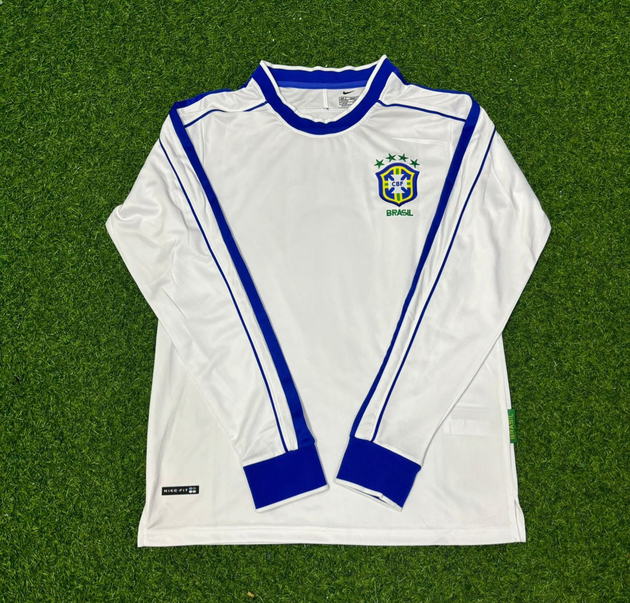 Brazil 1998 World Cup Long Sleeve Retro Football Jersey