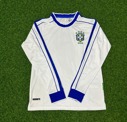 Brazil 1998 World Cup Long Sleeve Retro Football Jersey