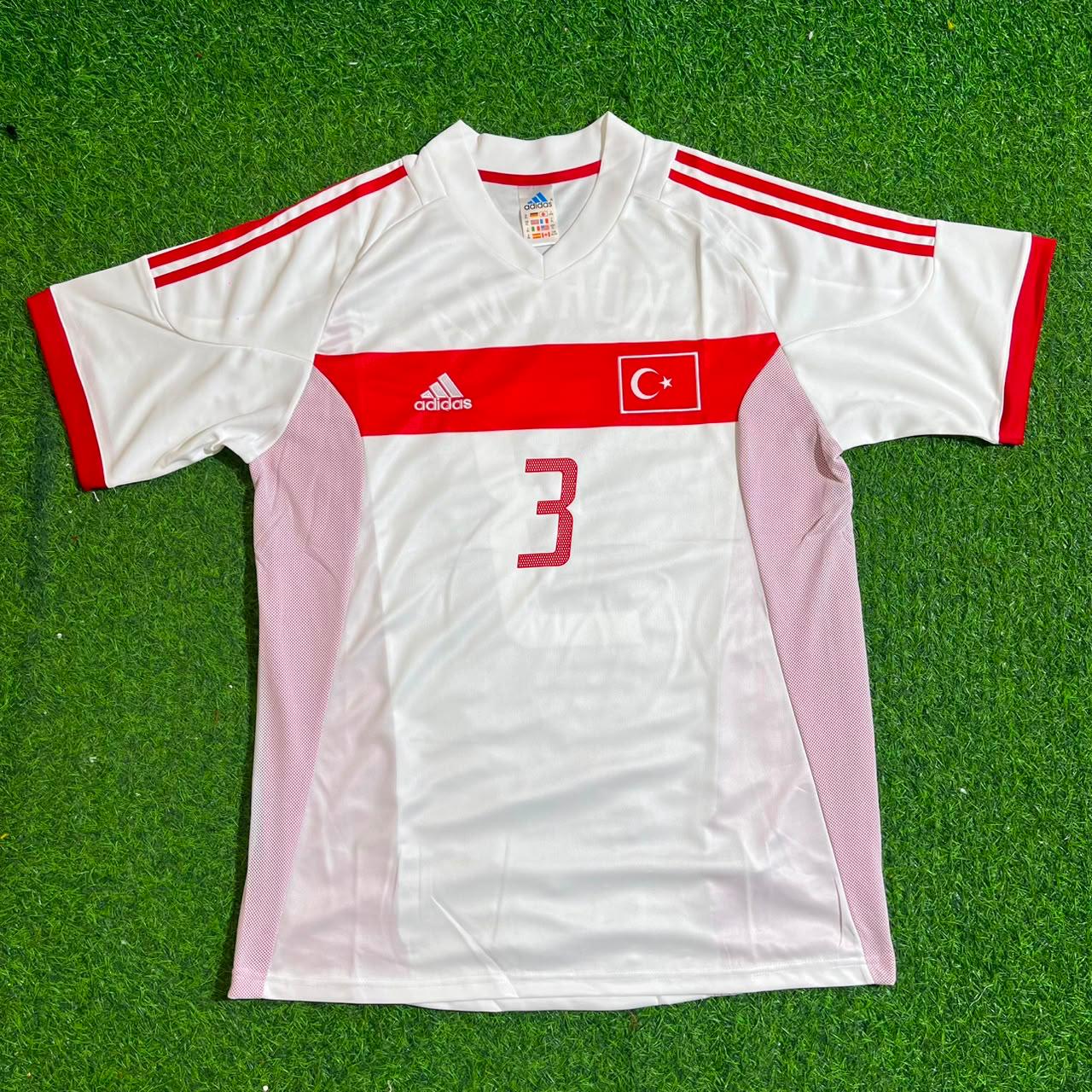 Bülent Korkmaz Türkiye 2002 World Cup White Retro Football Jersey