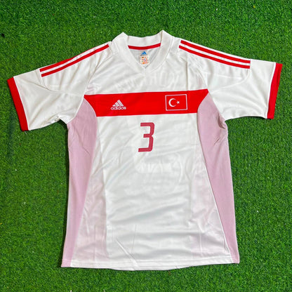 Bülent Korkmaz Türkiye 2002 World Cup White Retro Football Jersey