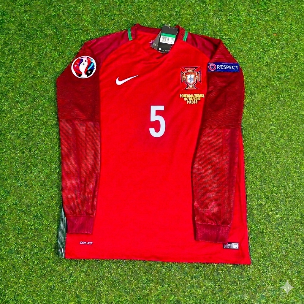 Raphaël Guerreiro 5- Portugal EURO 2016 Final Long Sleeve Retro Football Jersey