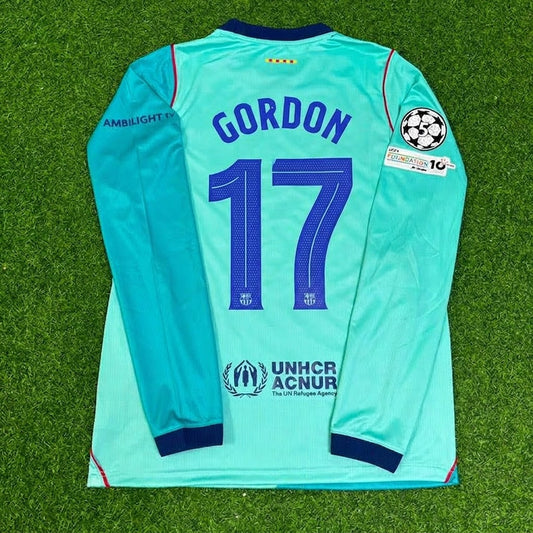 Anthony Gordon #17 Barcelona 2027 New Season Long Sleeve Jersey Trikot Maillot Soccer Shirt