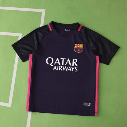 Maillot de football rétro enfant extérieur du FC Barcelone saison 2016