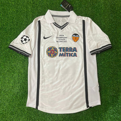 John Carew Valencia 2001 Milano Champions Final Retro Football Jersey