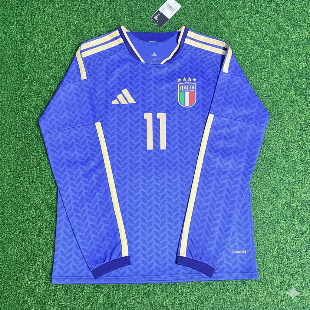 Gianluca Scamacca 11- Italy 2026 World Cup Long Sleeve Football Jersey