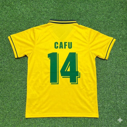 Cafu #14 Brazil 1994 World Cup Final Retro Football Jersey