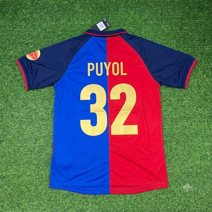 Carles Puyol – Barcelona 1998/1999 Retro Kit Jersey – | Trikot | Maillot Soccer Shirt