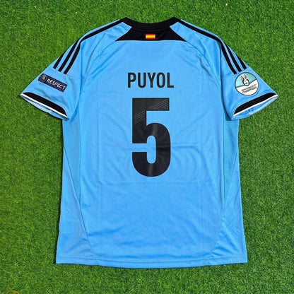 Carles Puyol Spain EURO 2012 Final Retro Football Jersey Kit