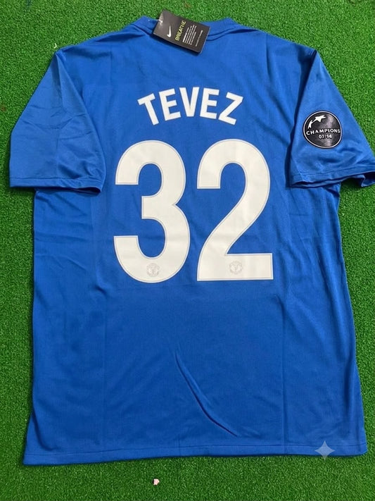 Carlos Tevez Manchester United 2008 Champions League Retro Soccer Jersey Trikot Maillot