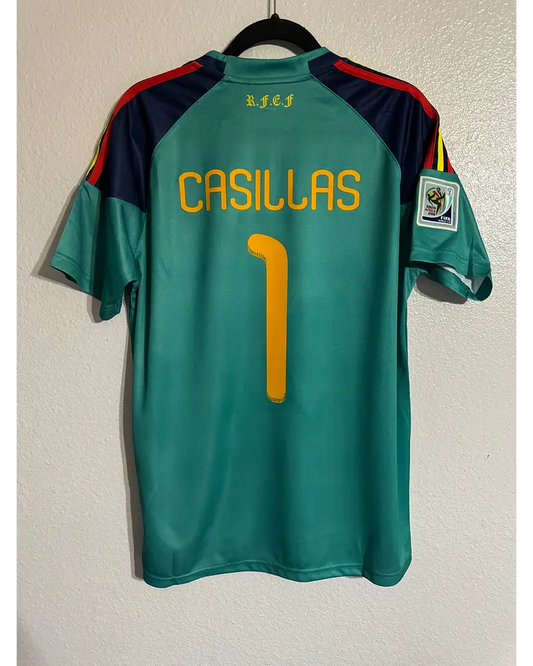 Iker Casillas Spain 2010 World Cup Retro Jersey Trikot