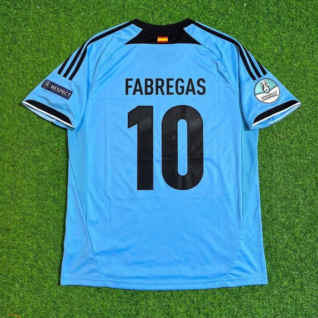 Cesc Fabregas Spain EURO 2012 Final Retro Football Jersey Kit